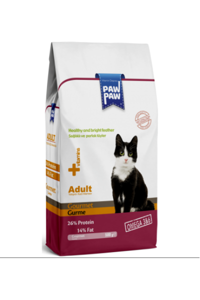 PAW PAW YETİŞKİN KEDİ MAMASI GURME 500 GR